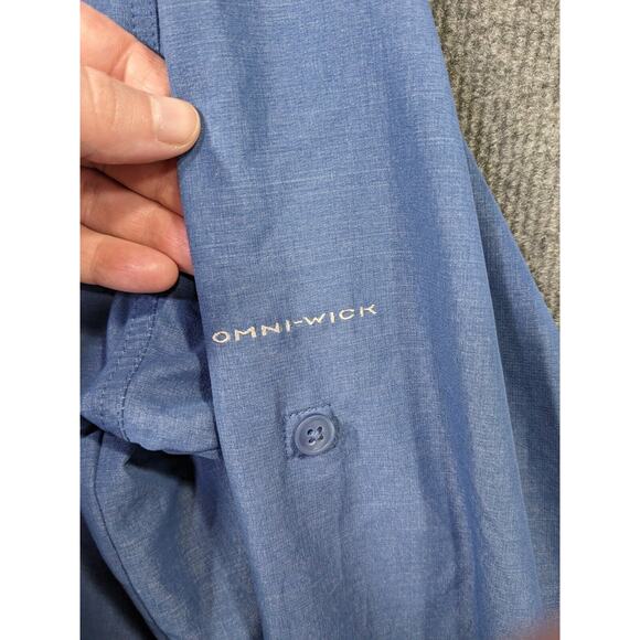 Columbia Westerly Winds Shirt Mens Large Omni-Wick Omni-Shade Convertible Sleeve - Picture 5 of 13